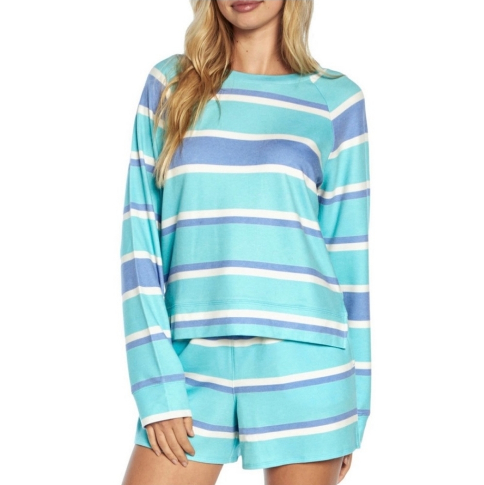 Wildfox Relaxed Fit Striped Sweatshirt and